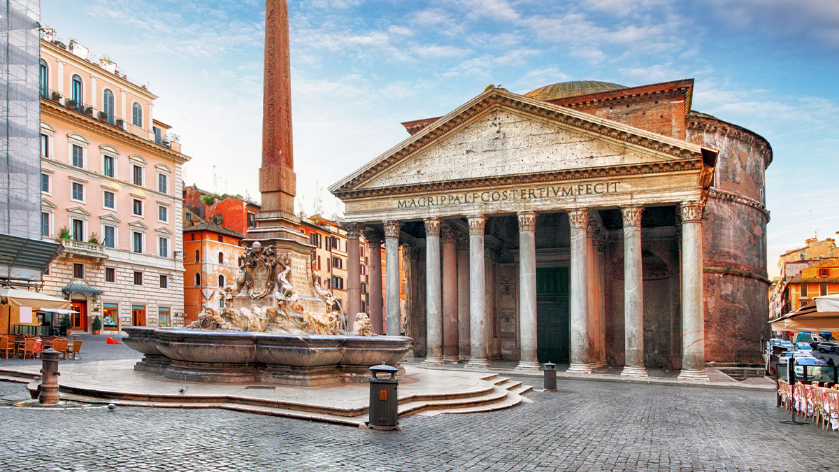 image of the Rome Pantheon during day