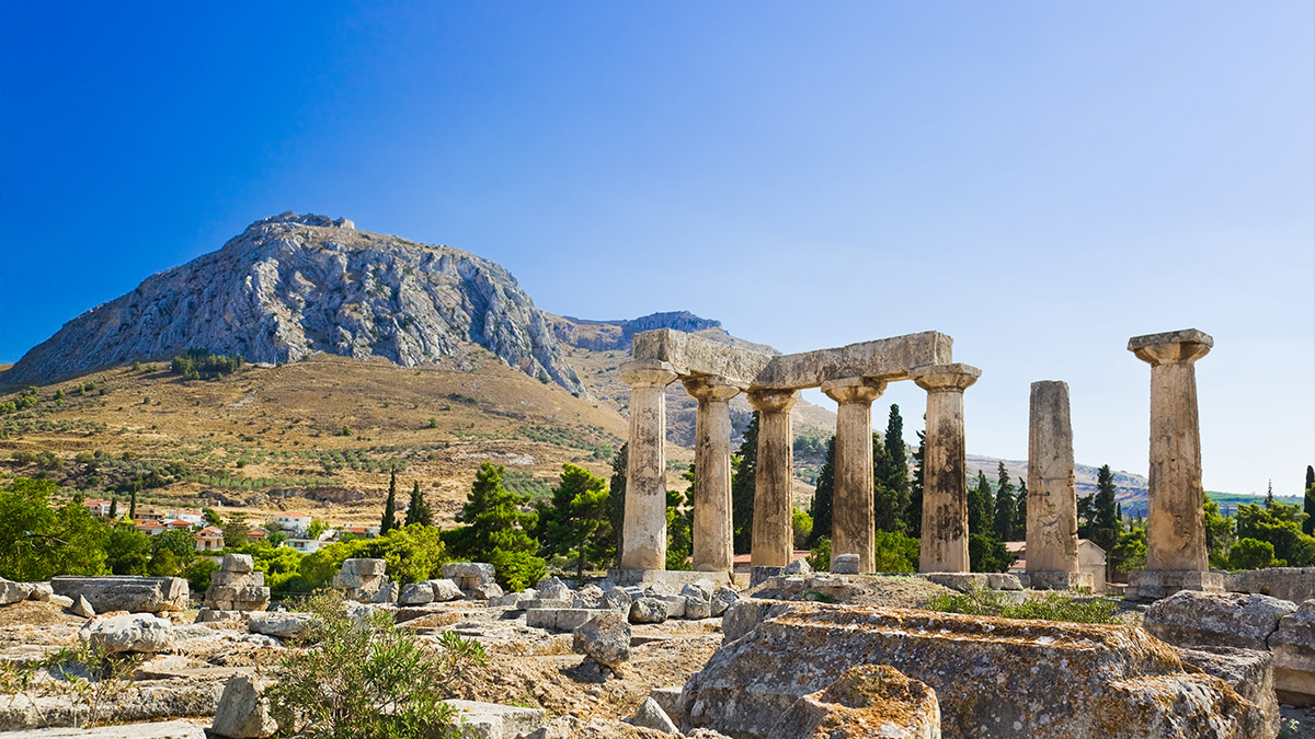Ruins of a temple in Corinth