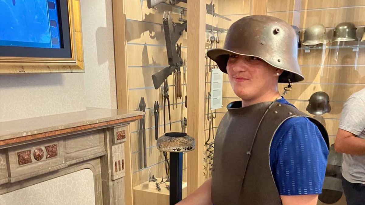Mercia Academy Student in WW1 Gear